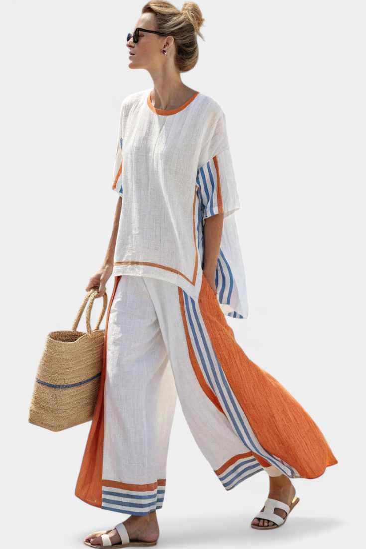 Blanc-Orange / 5XL